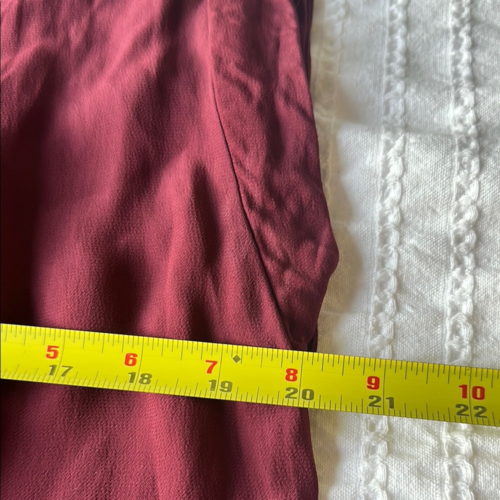 Red Wrap Blouse with Relaxed Fit - Picture 9 of 10